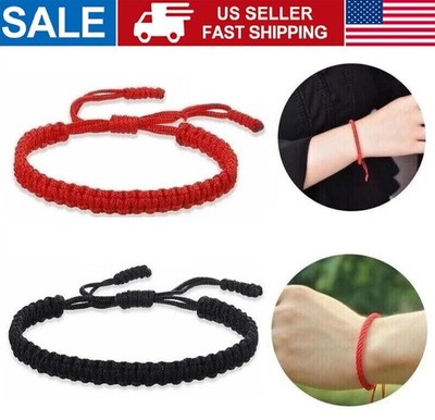 1/2PCS Chinese Lucky Red String Bracelet  for Protection Men Women Good Luck
