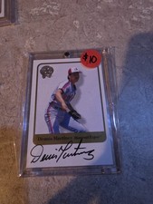Fleer 2001 Greats of the Game Dennis Martinez Autographed Expos Baseball