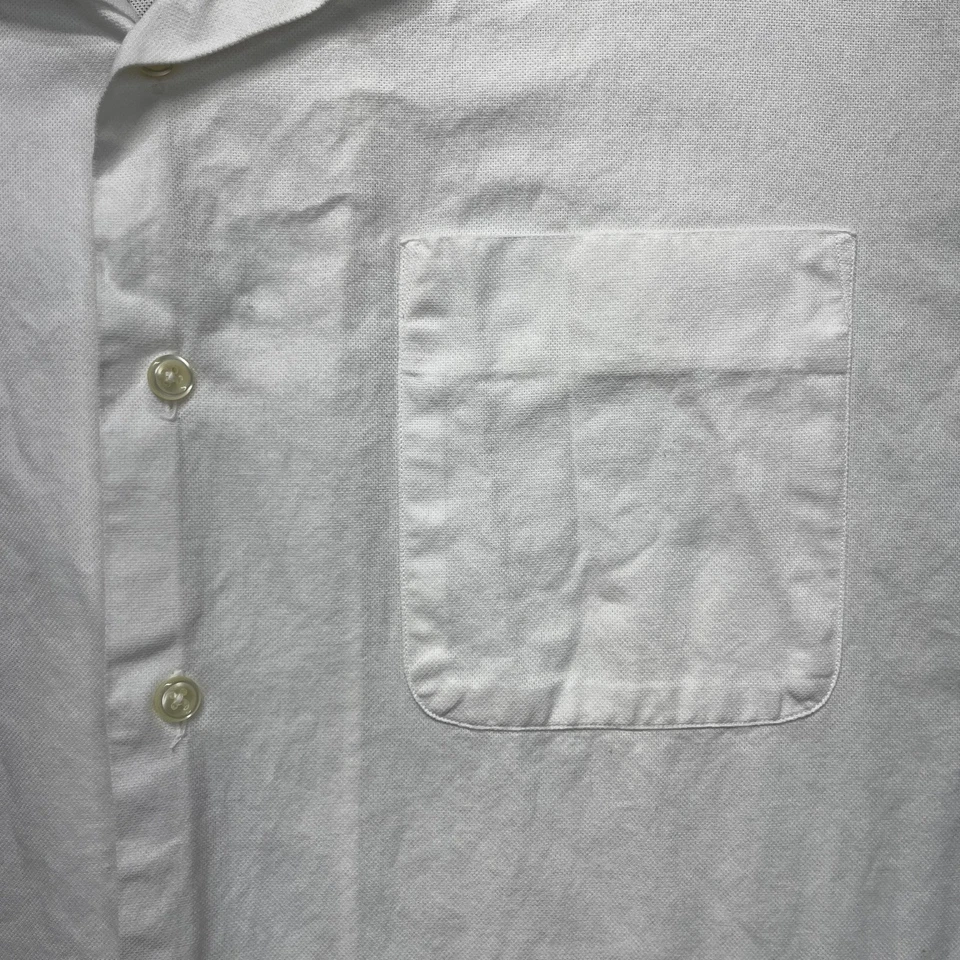 Camisa Polo Ralph Lauren De Colección Para Hombres XL Blanca Caldwell Algodón Campamento Años 90 Hong Kong Foto 4 de 4