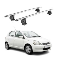 Alu DachträGer FüR Toyota Yaris I SchräGheck 1999-2005 TÜV T-Nut 75 Kg 2X Silber