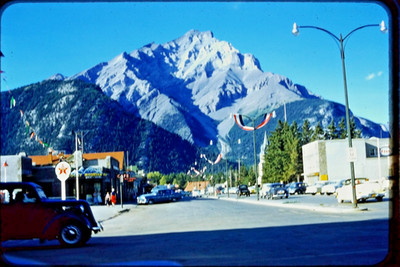 Kodachrome Slides x20 | *1950s* BANFF Canada Street Scene Park Red Border