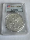 2017 $1 American Silver Eagle PCGS MS70 First Strike -  Flag Label #608