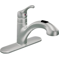 Moen Renzo Glacier CA87316SRS Kitchen Faucet, 1.5 gpm, 1-Handle, Stainless Steel
