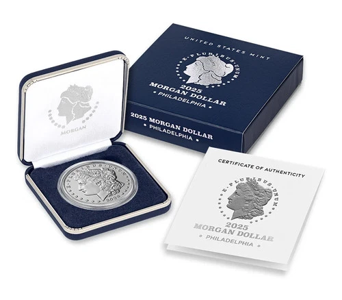 2025-P Morgan & Peace Silver Dollar Proof Coins with Boxes and COAS