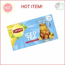 Lipton Unsweetened Iced Tea Bags, Family Size Zero Calories, 48 Tea Bags