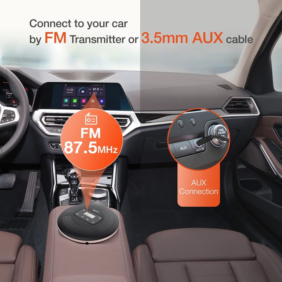 Portable CD Player with Bluetooth and FM Transmitter Portable CD ...