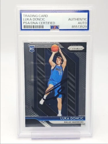 LUKA DONCIC 2021-22 PANINI PRIZM ROOKIE AUTOGRAPH MAVERICKS RC AUTO PSA Q1722