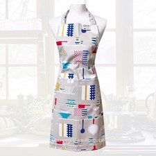 Kitchen Icons Chef Apron Unisex Now Designs Cotton Canvas Colorful