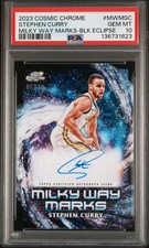 2023 TOPPS COSMIC CHROME MILKY WAY AUTO BLK ECLIPSE STEPHEN CURRY 5/10 PSA 10