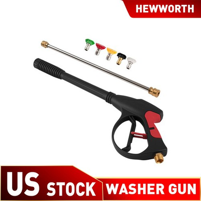 #ad 4000PSI Pressure Washer Gun 19 Inch Extension Wand 5 Nozzles Heavy Duty $29.99