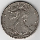 1942 D WALKING LIBERTY HALF-DOLLAR 90% SILVER DENVER.50¢ UNITED STATES