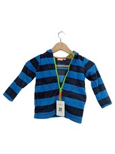 LIEGELIND Fleecejacke Kinder Gr. 92 blau gestreift Kapuze Reißverschluss