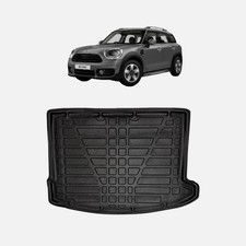 For MINI COUNTRYMAN F60 17-23 RUBBER TPE REAR BOOT LINER RAISED EDGES DEEP TRAY
