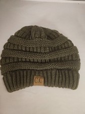 CC Brand Green Cable Knit Beanie
