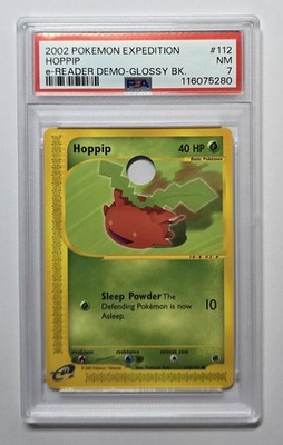 2002 Pokemon Expedition e-Reader Demo Glossy Hoppip #112 PSA 7