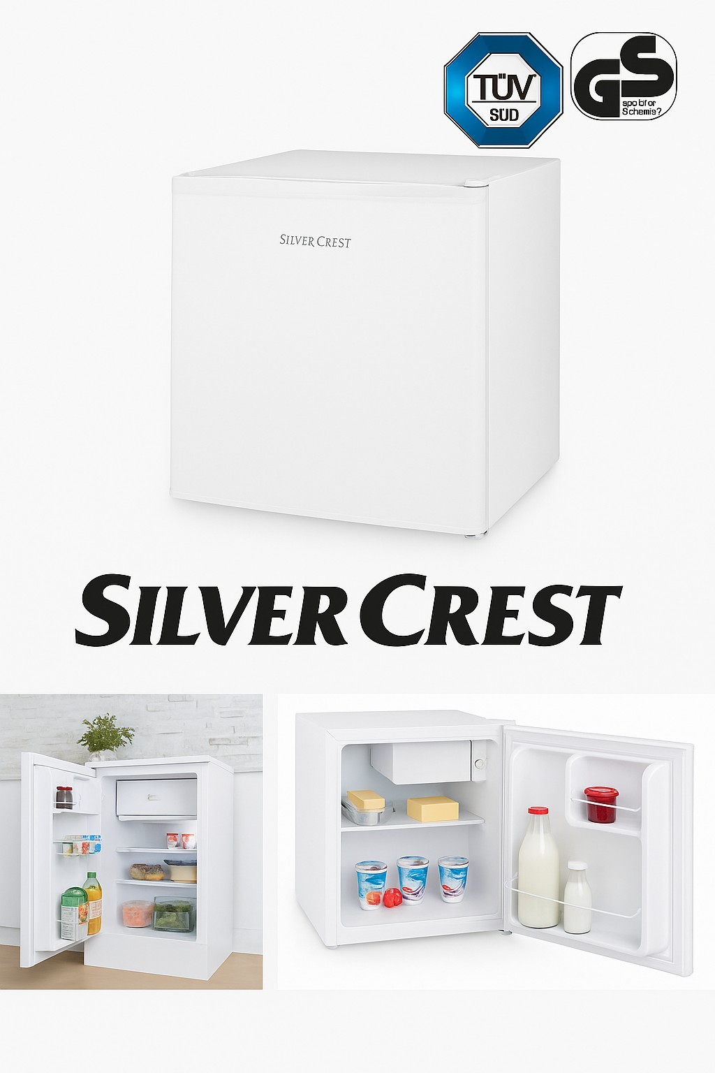 Mini-Kühlschrank SILVERCREST® Gefrierschrank SMG 33A2 Leise 41 L Weiß NEU OVP