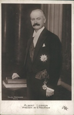 Ak Französischer Präsident Albert Lebrun, Portrait, Orden - 3927957