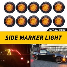 3/4" LED Side Marker Lights Amber Truck Trailer Bullet Indicator Round Light x10