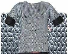 9 MM BUTTED ALUMINIUM CHAINMAIL SHIRT ALUMINUM CHAIN MAIL HAUBERGEON MEDIEVAL AR