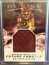 ANTONIO GIBSON 2021 ORIGINS FUTURE FABRICS PATCH FOOTBALL #’d to /99 COMMANDERS