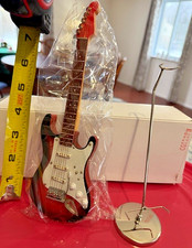Beautiful Miniature Guitar w/ stand, great detail  8 1/2" tall