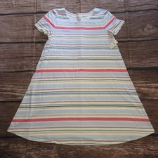 New Talbots Striped Jersey Shirt Dress Medium $79 Nautical Preppy Swing 
