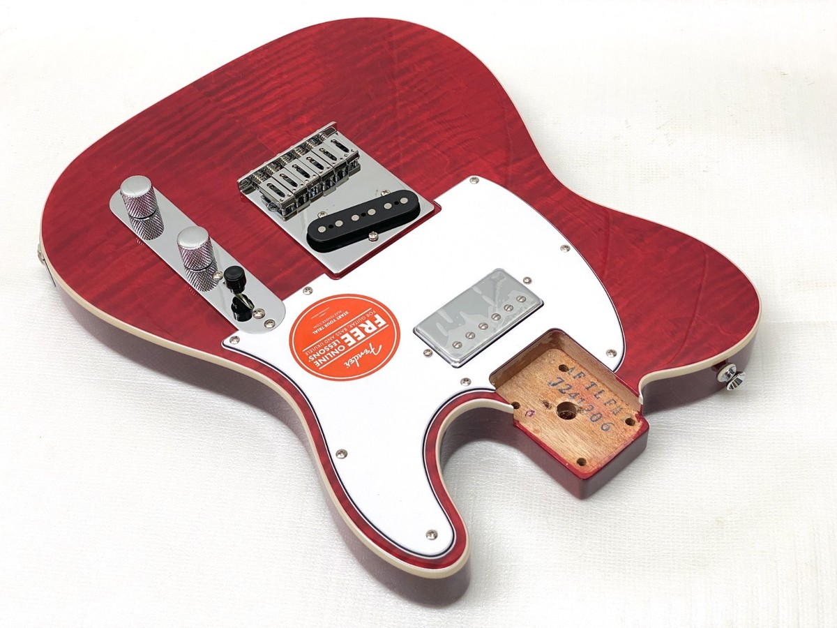 Genuine Fender Squier Tele Flame Maple Top LOADED BODY