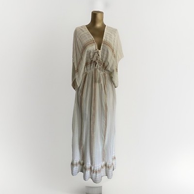 America & Beyond Aurora Rose Striped Maxi Dress Women sSize Medium New With Tags