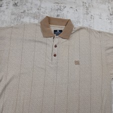 Vintage Givenchy Polo Shirt Mens Large Beige Brown