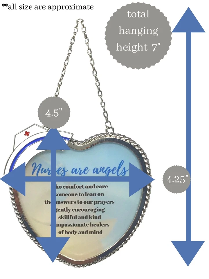 Nurses are Angels — эмалированный акцент на шляпе медсестры с серебряной цепочкой для подвешивания No2705 - Изображение 2 из 4