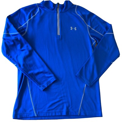 UNDER ARMOUR COLDGEAR 1/4 ZIP Fitted MENS Blue