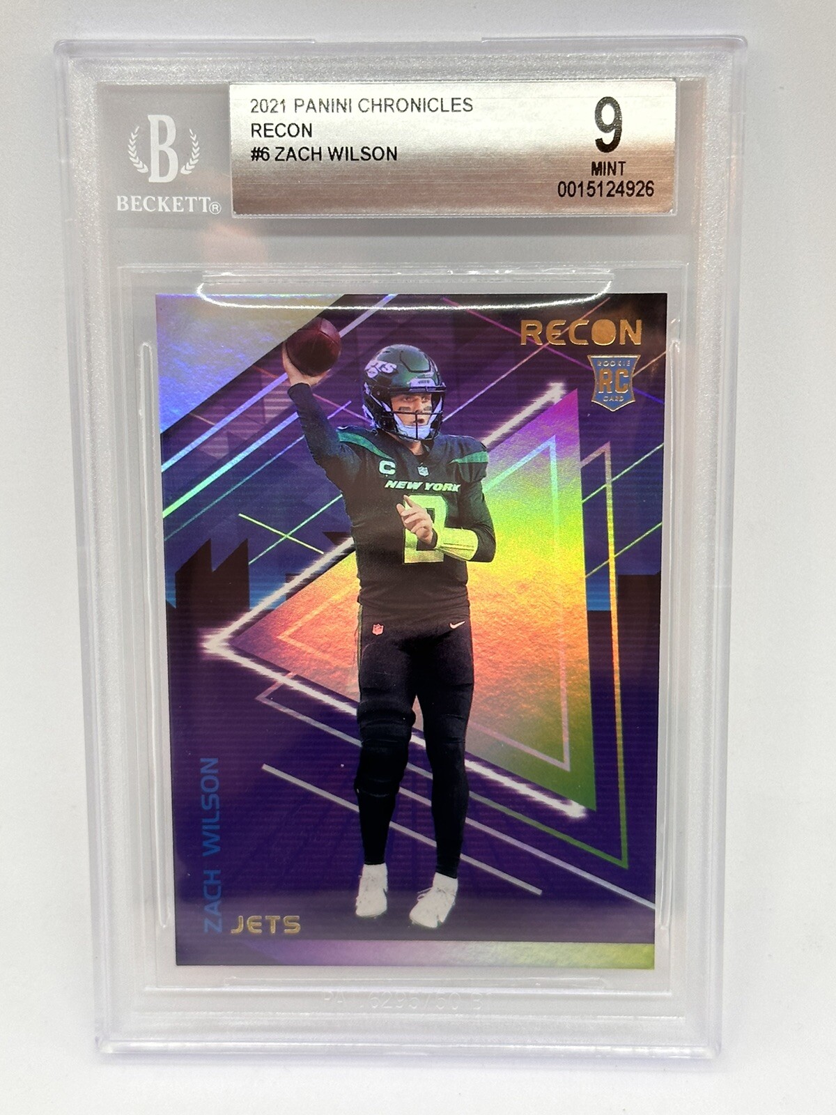Zach Wilson Panini Chronicles Recon #REC6 Orange
