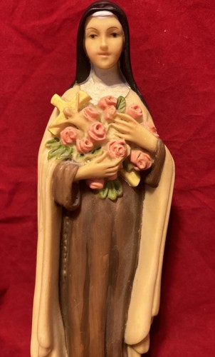 St Therese Statue Figure 8" Religious Sculpture Christian Decor Christmas Gift - Picture 9 of 10