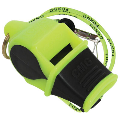 Fox 40 Sonik Blast CMG Signalpfeife 120+ dB mit Halsband, signalgelb/schwarz