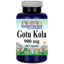 Gotu Kola 900mg 100 Capsules Centella Asiatica Aerial Increases Collagen Product