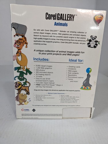 COREL GALLERY Animals Theme Pack Collection SEALED NEW NOS - 8000 Clipart Images - Picture 5 of 6