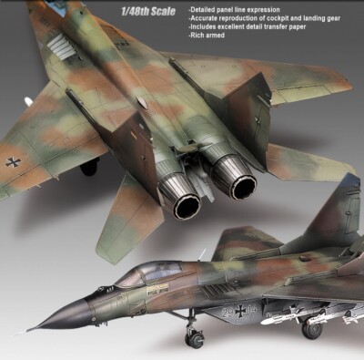 Academy 1/48 MIG-29A FULCRUM A Aircraft Plastic model kit #12263