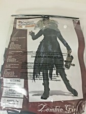 Zombie Girl Costume Kids Scary Halloween Fancy Dress Large 10-12