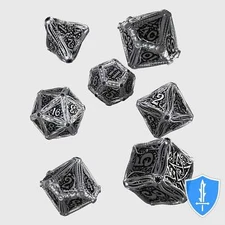 Q-Workshop Call of Cthulhu Metal Dice Set (7) D&D RPG