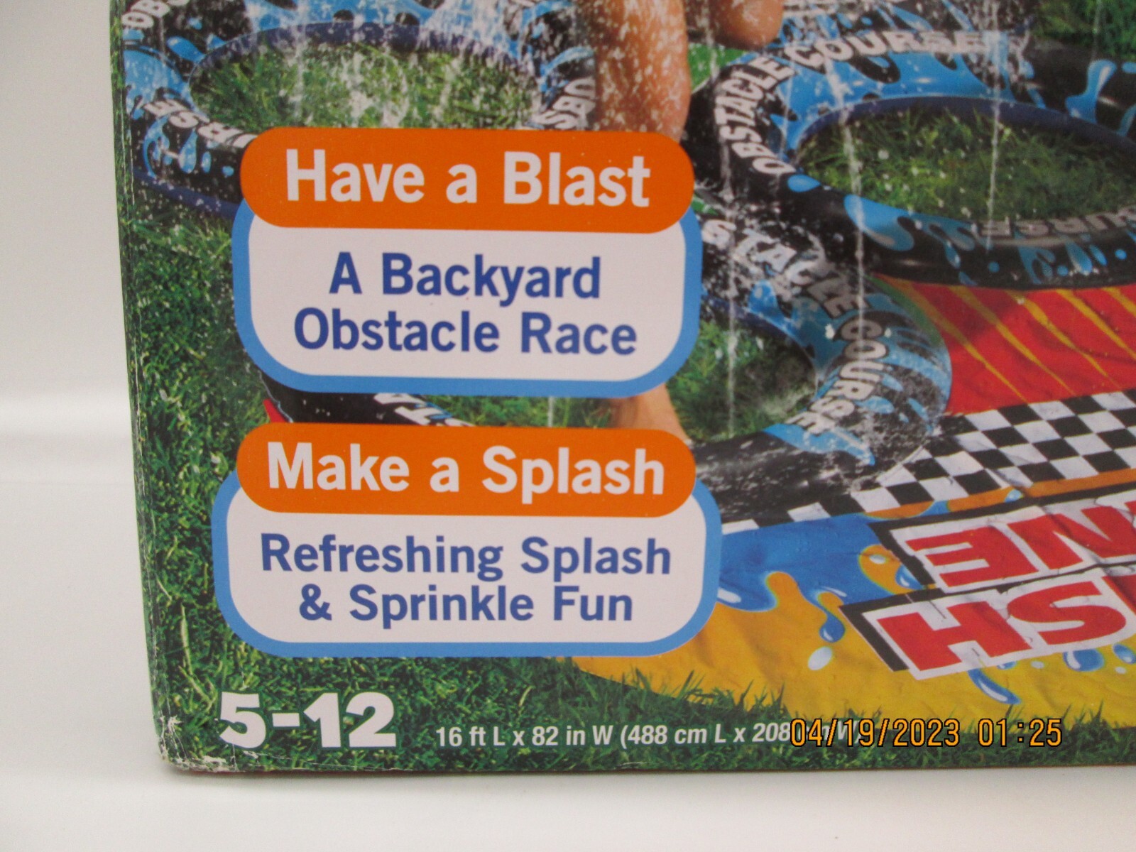 Banzai Aqua Blast Obstacle Course Slide 16 Long Inflatable Backyard 
