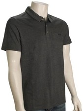 Rip Curl Men's TOO EASY S/S Polo Shirt - Black Marle - 2XL - NWT