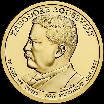 2013 D Theodore Roosevelt Presidential Dollar Brilliant Uncirculated US Coin!