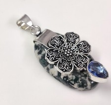 Natural Oval Tree Agate Gemstone Pendant Jewelry For Friend Gift