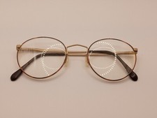 Vtg 1980s LONDON FOG LF 108 COL. 5GTO Eyeglasses Round Handmade Italy 48 20 135