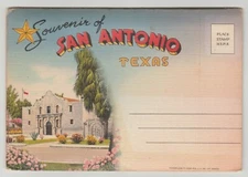 Texas, San Antonio, Linen Souvenir Folder/Multi Views