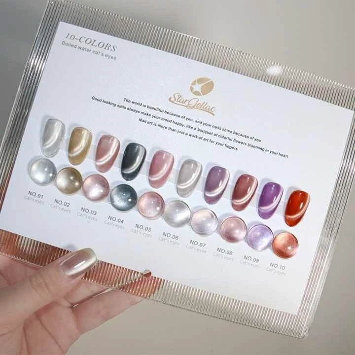Cat Eye Gel Polish 10 Colors Set | Magnetic UV Gel | SGS MSDS Certified