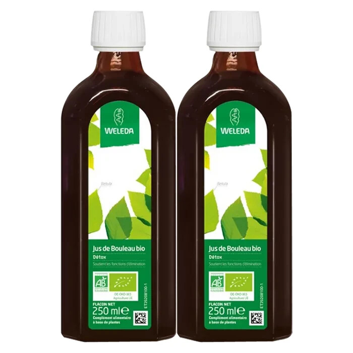 Weleda Organic Birch Juice Detox 2X250Ml Pack × 2