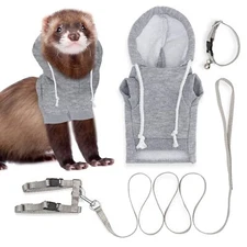 Ferret Sweater Set - Harness Leash and Hoodie for Small Ferrets
