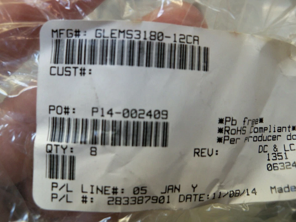 Glenair ms3180-12ca Circular MIL Spec Cap w/sash chain Size 12 Lot of 2 - Image 3 of 3