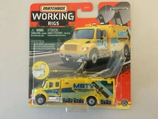 2021 Matchbox Working Rigs #13/16 Freightliner M2 106 MBTV Satellite Truck